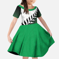 Custom New Zealand Football Family Matching Off Shoulder Maxi Dress and Hawaiian Shirt Go Aotearoa