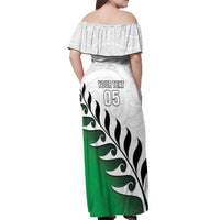 Custom New Zealand Football Off Shoulder Maxi Dress Go Aotearoa LT05 - Polynesian Pride