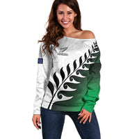 Custom New Zealand Football Off Shoulder Sweater Go Aotearoa