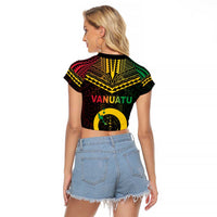 Happy Vanuatu Father Lini Day Raglan Cropped T Shirt