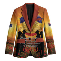 ANZAC Day Blazer Remembrance Tribute Soldiers And Poppy Field