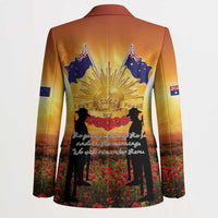 ANZAC Day Blazer Remembrance Tribute Soldiers And Poppy Field