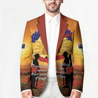 ANZAC Day Blazer Remembrance Tribute Soldiers And Poppy Field