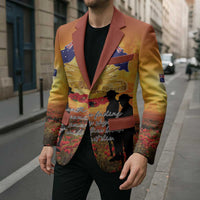ANZAC Day Blazer Remembrance Tribute Soldiers And Poppy Field