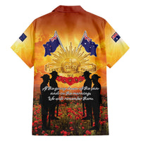 ANZAC Day Family Matching Mermaid Dress and Hawaiian Shirt Remembrance Tribute Soldiers And Poppy Field LT05 - Polynesian Pride