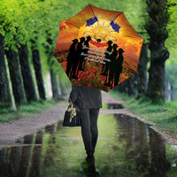 ANZAC Day Umbrella Remembrance Tribute Soldiers And Poppy Field LT05 - Polynesian Pride