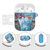 Fiji Day 2026 AirPods Case Masi Tapa Pattern With Palm Tree