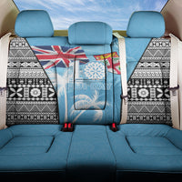 Fiji Day 2026 Back Car Seat Cover Masi Tapa Pattern With Palm Tree