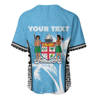 Personalised Fiji Day 2026 Baseball Jersey Masi Tapa Pattern With Palm Tree
