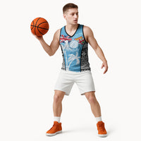 Personalised Fiji Day 2026 Basketball Jersey Masi Tapa Pattern With Palm Tree