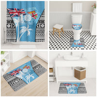 Fiji Day 2026 Bathroom Set Masi Tapa Pattern With Palm Tree