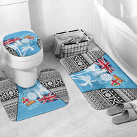 Fiji Day 2026 Bathroom Set Masi Tapa Pattern With Palm Tree