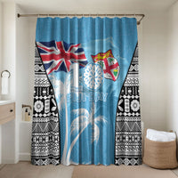 Fiji Day 2026 Bathroom Set Masi Tapa Pattern With Palm Tree