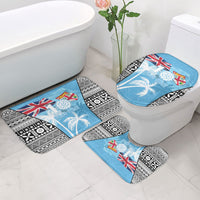 Fiji Day 2026 Bathroom Set Masi Tapa Pattern With Palm Tree