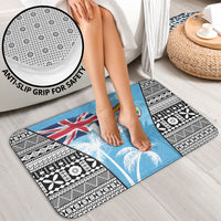 Fiji Day 2026 Bathroom Set Masi Tapa Pattern With Palm Tree