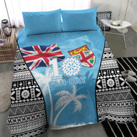 Fiji Day 2026 Bedding Set Masi Tapa Pattern With Palm Tree