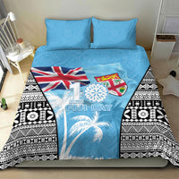 Fiji Day 2026 Bedding Set Masi Tapa Pattern With Palm Tree