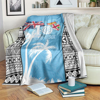 Fiji Day 2026 Blanket Masi Tapa Pattern With Palm Tree