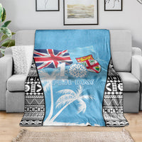 Fiji Day 2026 Blanket Masi Tapa Pattern With Palm Tree