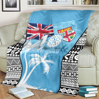 Fiji Day 2026 Blanket Masi Tapa Pattern With Palm Tree