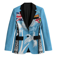 Personalised Fiji Day 2026 Blazer Masi Tapa Pattern With Palm Tree