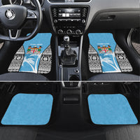 Personalised Fiji Day 2026 Car Mats Masi Tapa Pattern With Palm Tree