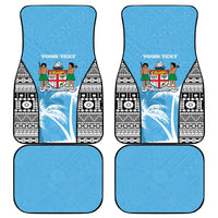 Personalised Fiji Day 2026 Car Mats Masi Tapa Pattern With Palm Tree