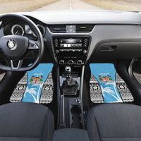 Personalised Fiji Day 2026 Car Mats Masi Tapa Pattern With Palm Tree