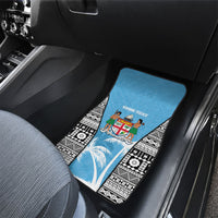 Personalised Fiji Day 2026 Car Mats Masi Tapa Pattern With Palm Tree