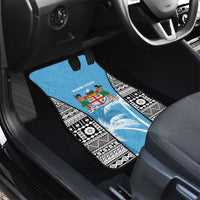 Personalised Fiji Day 2026 Car Mats Masi Tapa Pattern With Palm Tree