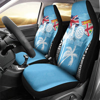 Fiji Day 2026 Car Seat Cover Masi Tapa Pattern With Palm Tree