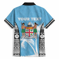 Personalised Fiji Day 2026 Hawaiian Shirt Masi Tapa Pattern With Palm Tree