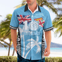 Personalised Fiji Day 2026 Hawaiian Shirt Masi Tapa Pattern With Palm Tree