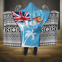 Fiji Day 2026 Hooded Blanket Masi Tapa Pattern With Palm Tree