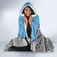 Fiji Day 2026 Hooded Blanket Masi Tapa Pattern With Palm Tree