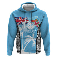 Personalised Fiji Day 2026 Hoodie Masi Tapa Pattern With Palm Tree