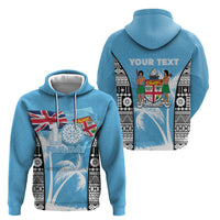 Personalised Fiji Day 2026 Hoodie Masi Tapa Pattern With Palm Tree