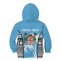 Personalised Fiji Day 2026 Kid Hoodie Masi Tapa Pattern With Palm Tree