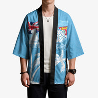Personalised Fiji Day 2026 Kimono Masi Tapa Pattern With Palm Tree