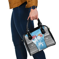 Fiji Day 2026 Shoulder Handbag Masi Tapa Pattern With Palm Tree