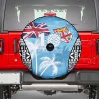 Fiji Day 2026 Spare Tire Cover Masi Tapa Pattern With Palm Tree