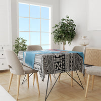 Fiji Day 2026 Tablecloth Masi Tapa Pattern With Palm Tree