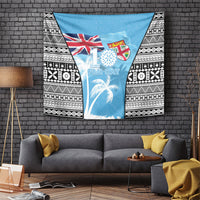 Fiji Day 2026 Tapestry Masi Tapa Pattern With Palm Tree