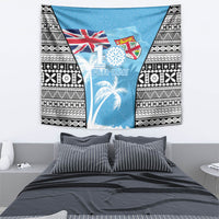 Fiji Day 2026 Tapestry Masi Tapa Pattern With Palm Tree