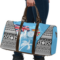 Fiji Day 2026 Travel Bag Masi Tapa Pattern With Palm Tree