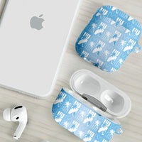 Bula Fiji AirPods Case Blue Makare Masi Tapa Pattern