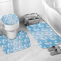 Bula Fiji Bathroom Set Blue Makare Masi Tapa Pattern