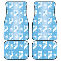 Bula Fiji Car Mats Blue Makare Masi Tapa Pattern