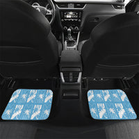 Bula Fiji Car Mats Blue Makare Masi Tapa Pattern