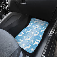 Bula Fiji Car Mats Blue Makare Masi Tapa Pattern